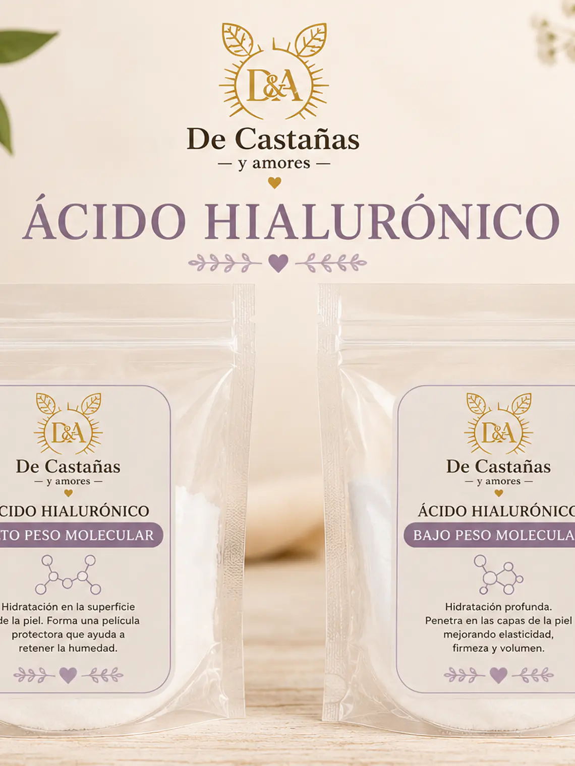 Ácido hialurónico alto peso molecular 5 y 10 grs 1