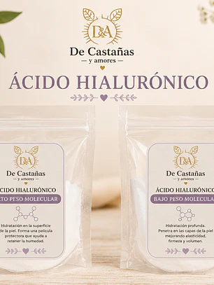 Ácido hialurónico alto peso molecular 5 y 10 grs
