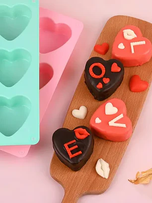 Molde de corazón grande 8 cavidades