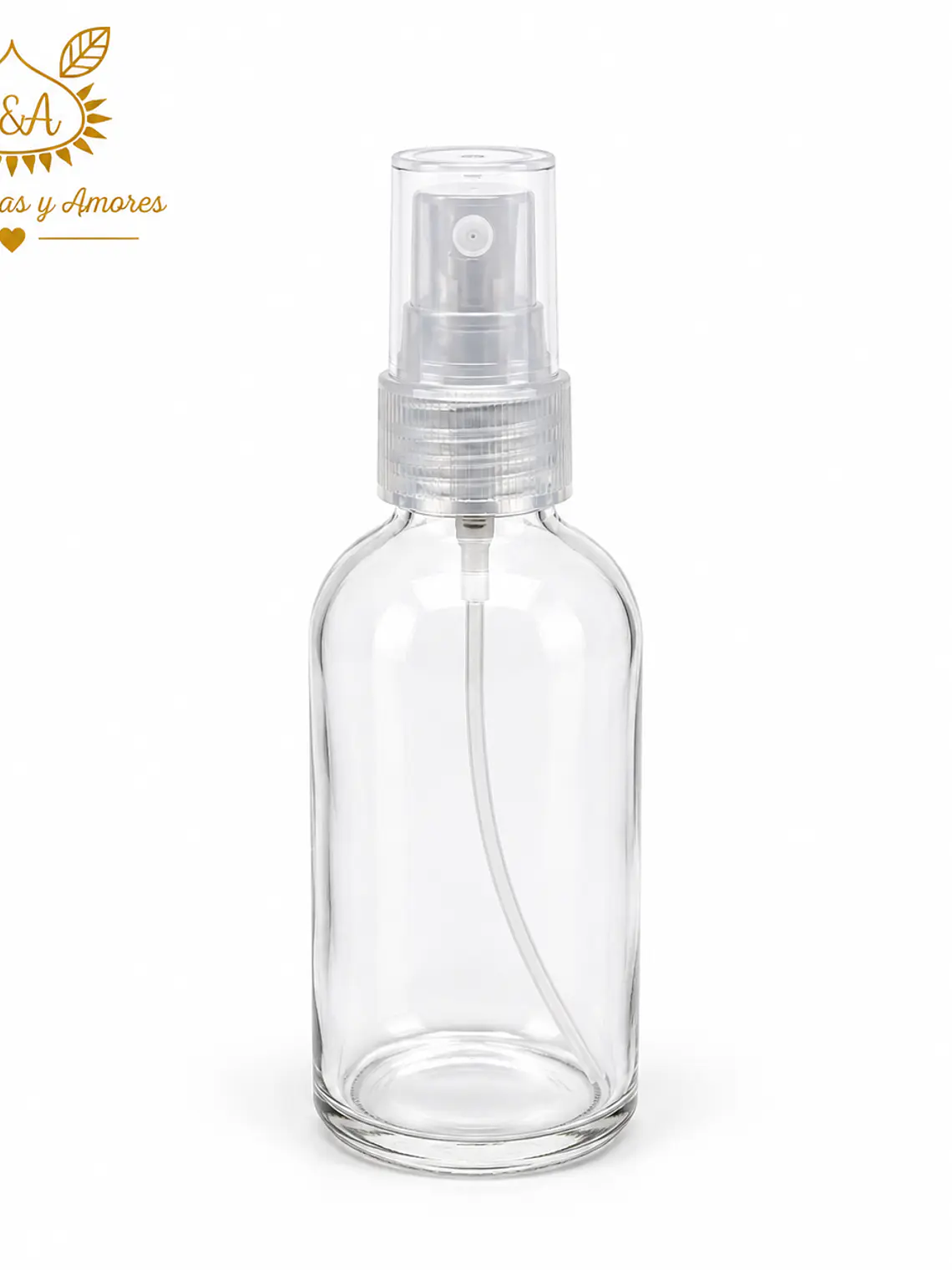 Envase vidrio 120 ml tapa spray negra o transparente  1