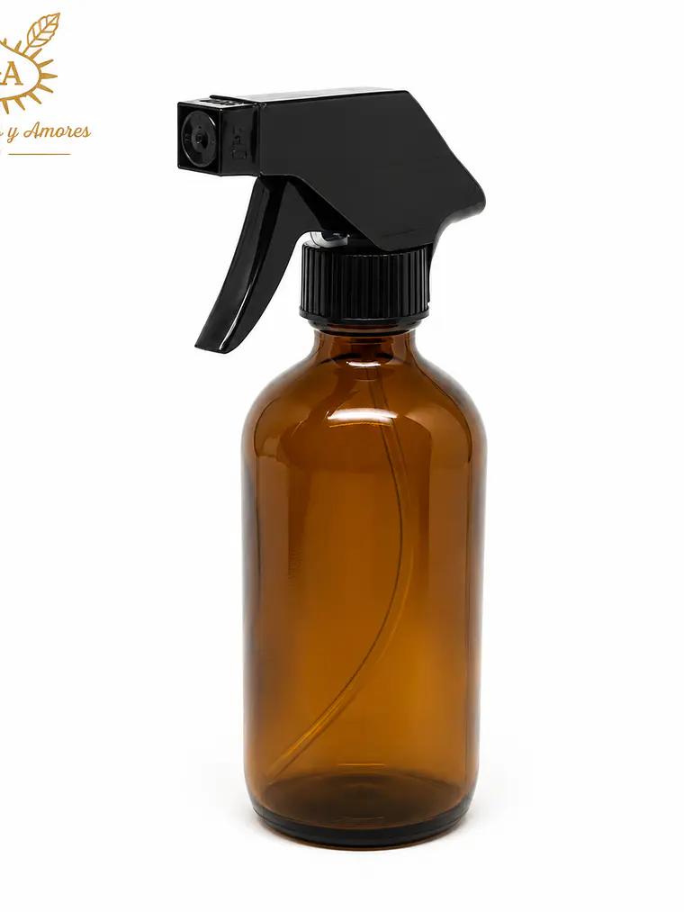 Botella de vidrio ámbar 250 ml con gatillo 1