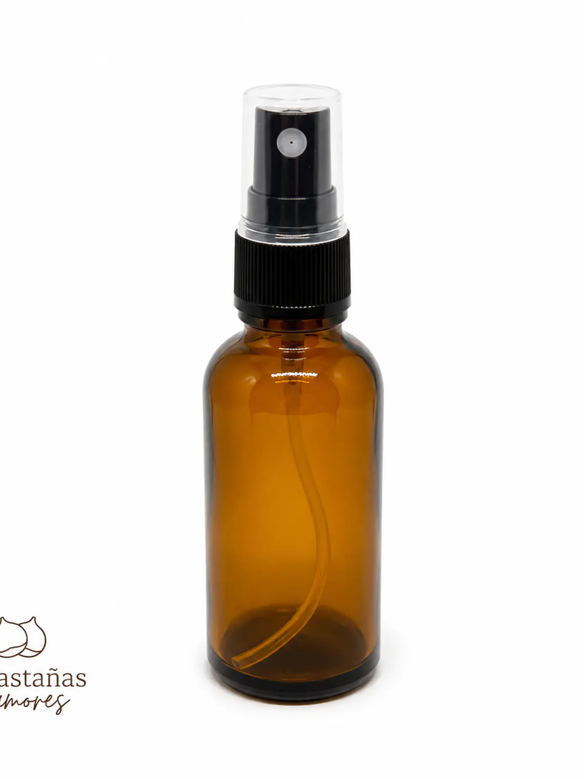 Envase vidrio 30 ml ámbar tapa spray negra 1