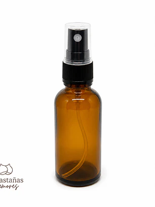 Envase vidrio 30 ml ámbar tapa spray negra