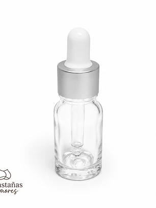 Gotario 10 ml vidrio transparente gollete plata