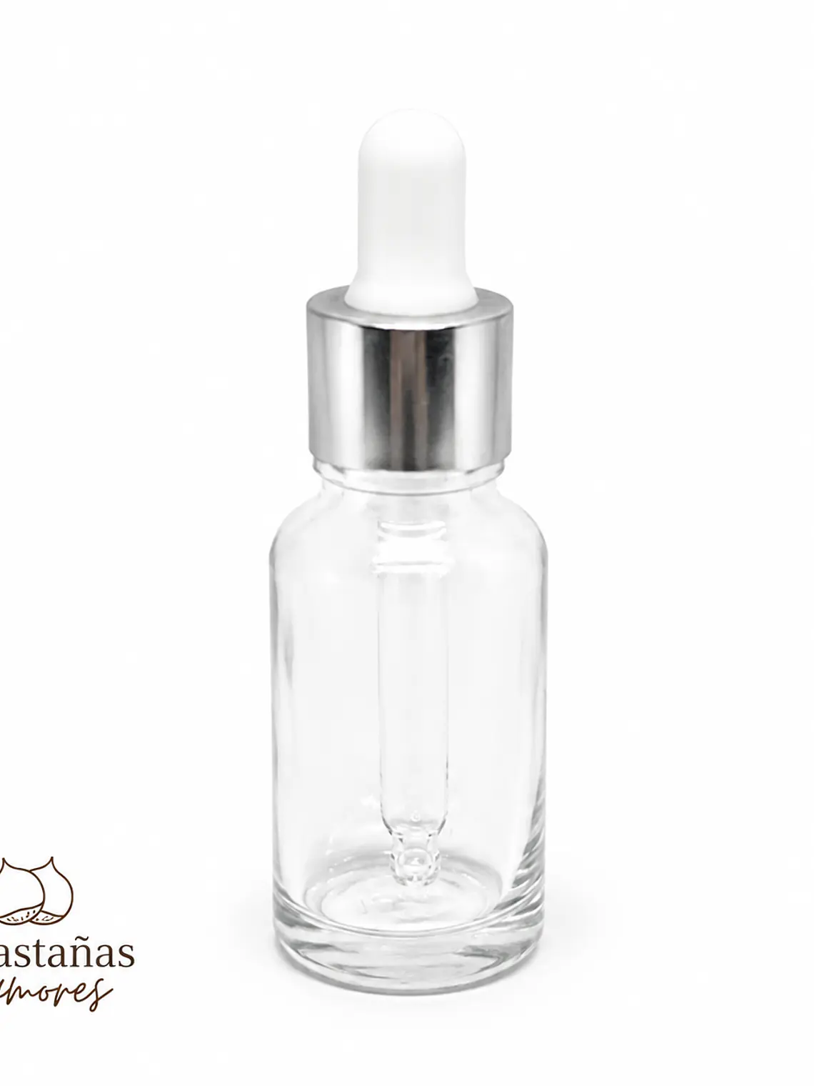 Gotario transparente 15 ml gollete plata  1