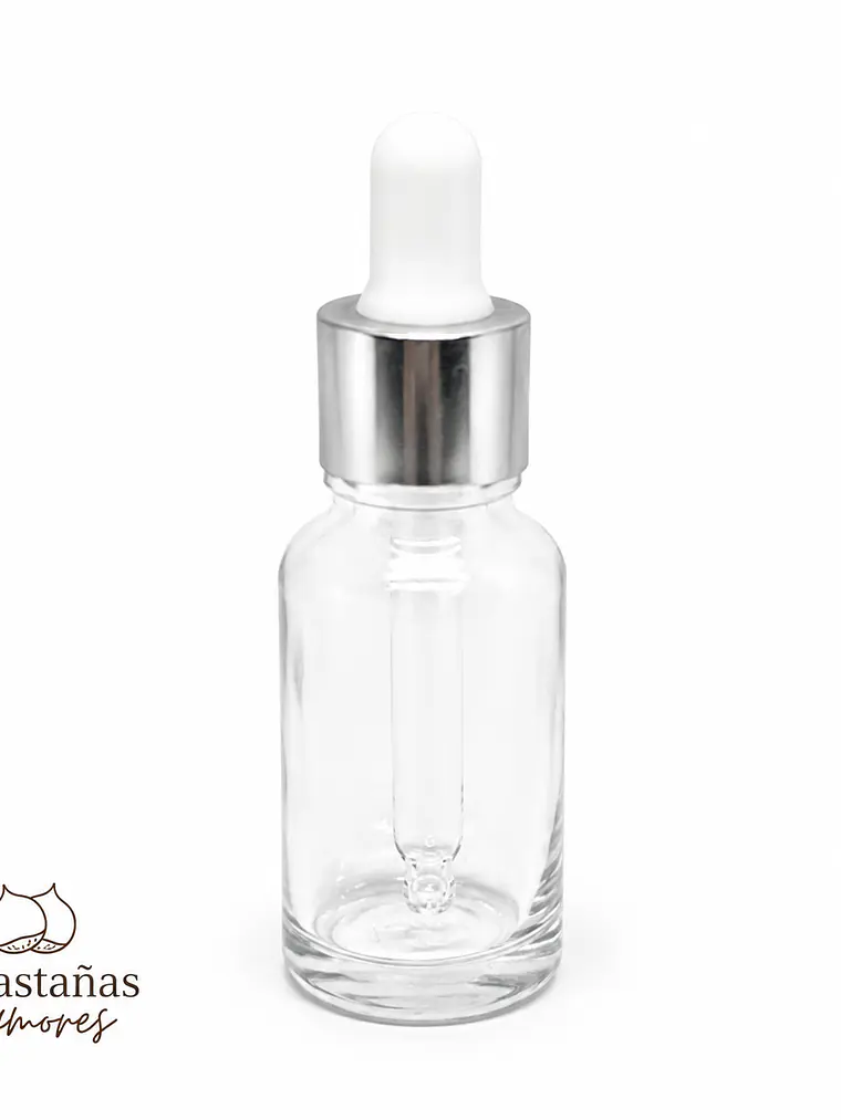 Gotario transparente 15 ml gollete plata  1
