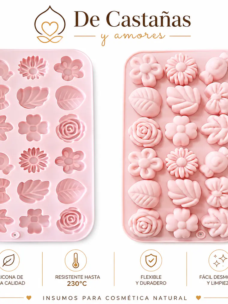 Mini molde hojas variadas pequeñas  2