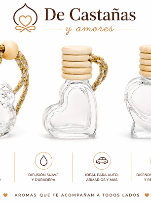 Frasquitos aromatizadores con colgador