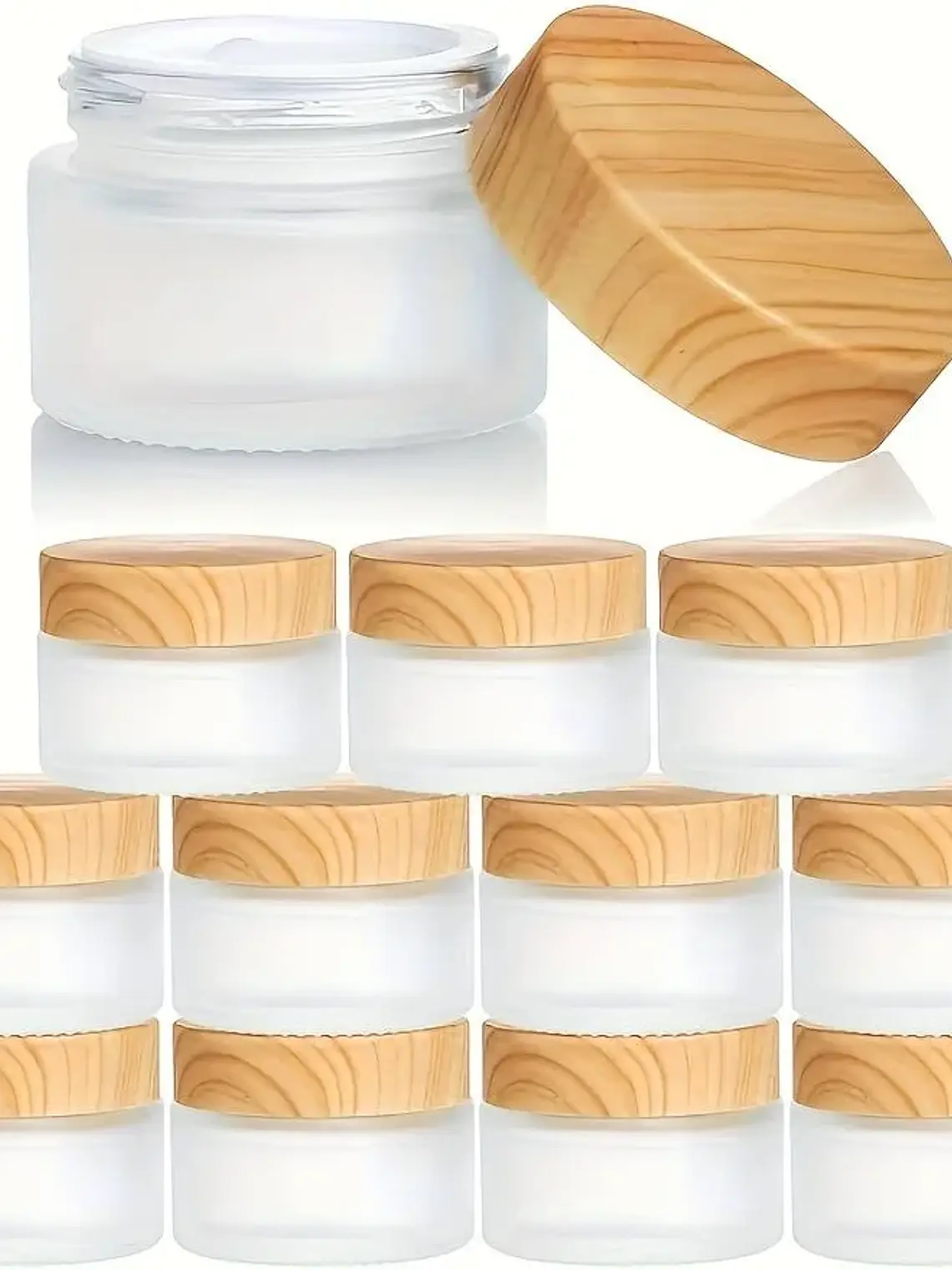 Envase vidrio tapa tipo madera 30 y 15 grs 1