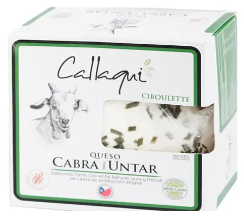 Queso cabra Callaqui para untar sabor Ciboulette 150 gr