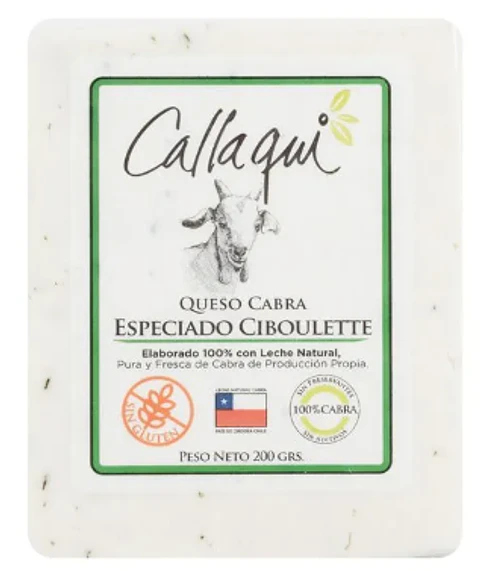 Queso cabra Callaqui Ciboulette trozo 200 gr