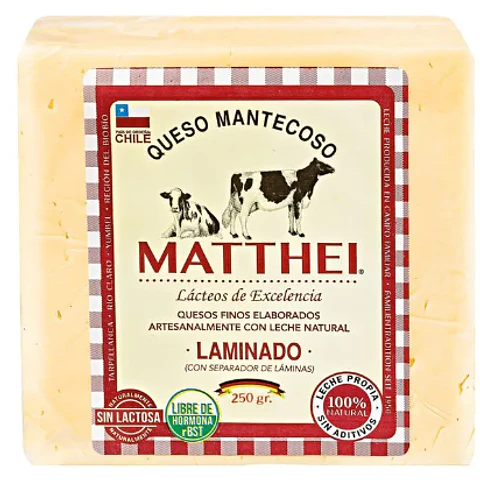 Queso Mantecoso Matthei Laminado 250 gr