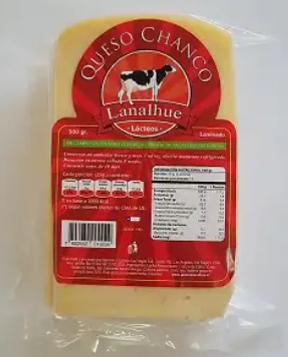 Queso Chanco Lanalhue Laminado 500 gr 1