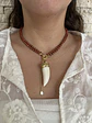 Collar diente de hueso natural - Miniatura 1