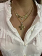 Collar basico cruz martillada - Miniatura 2