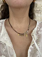 Collar mini piedras y pez burdeo - Miniatura 1
