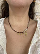 Collar mini piedras y pez burdeo - Miniatura 3