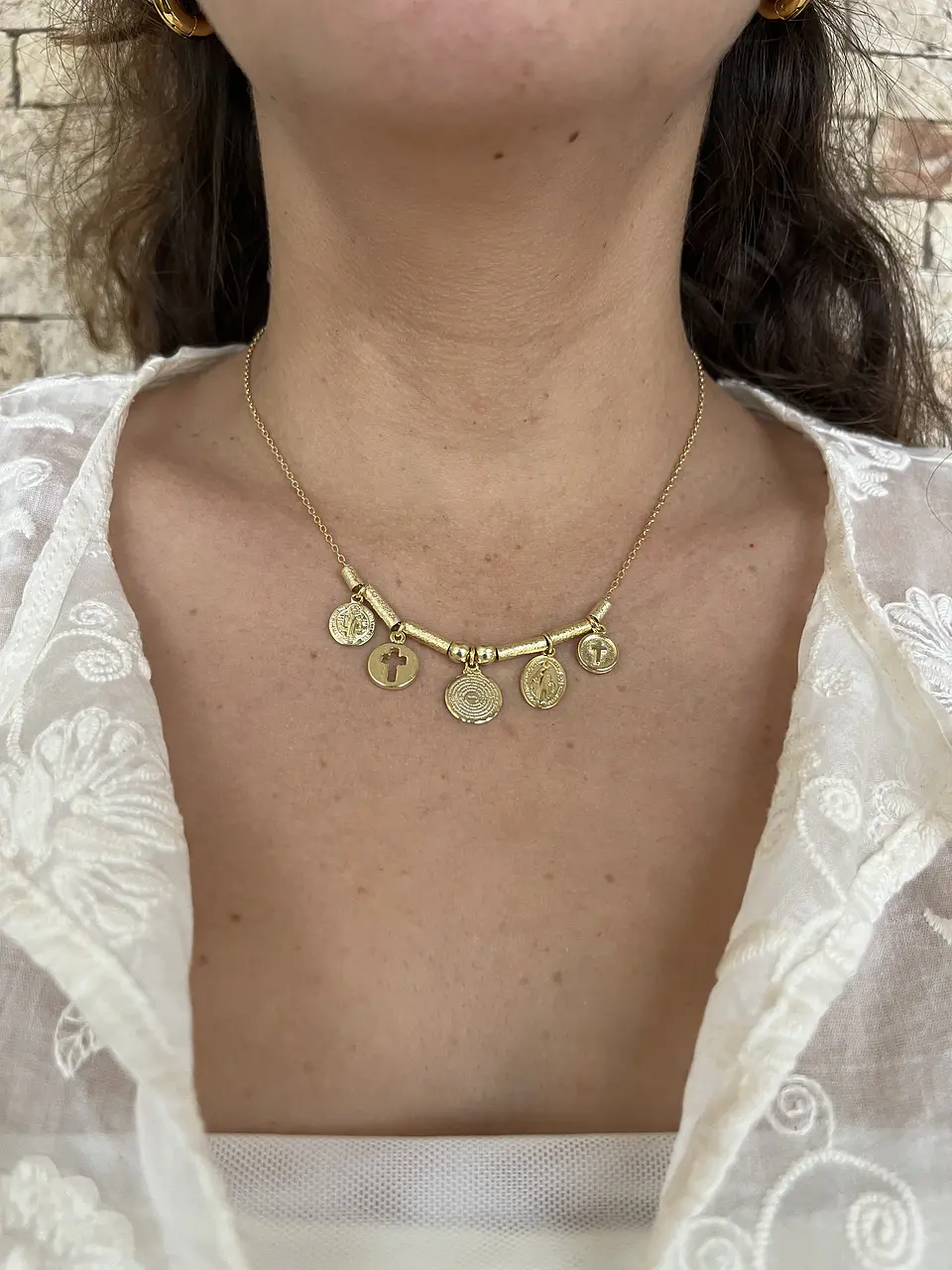 Collar mix de dijes religiosos 7