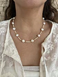 Collar miyuki y perlas blanco - Miniatura 2