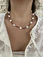 Collar miyuki y perlas burdeo - Miniatura 3
