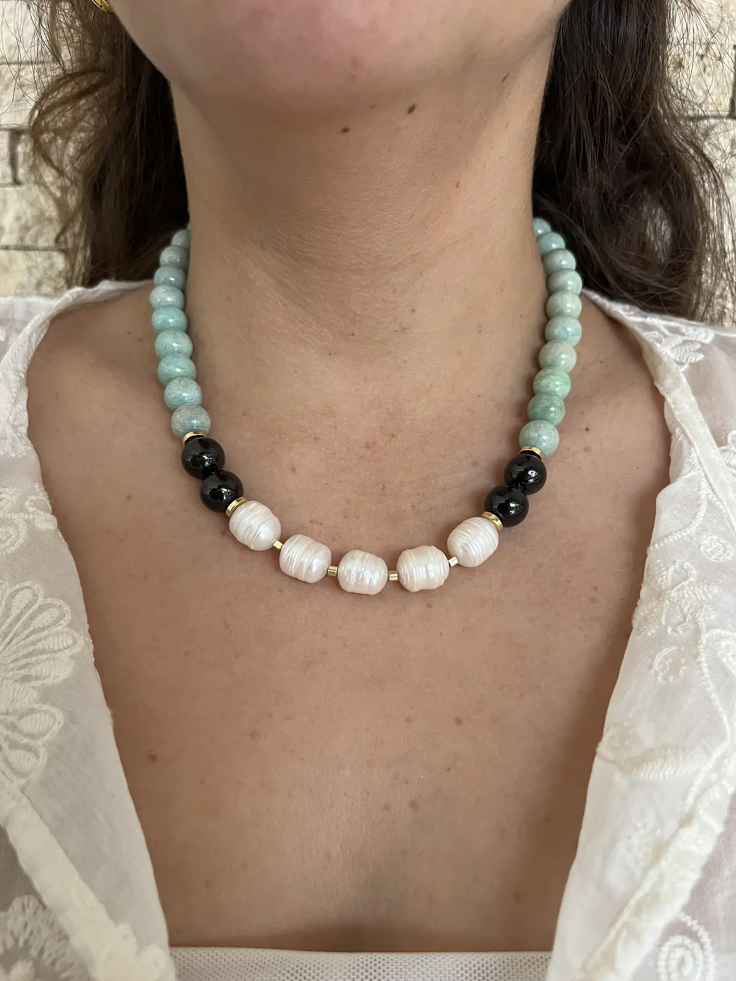 Collar maxi piedras turquesa 6