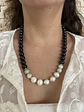 Collar maxi piedras negro - Miniatura 1