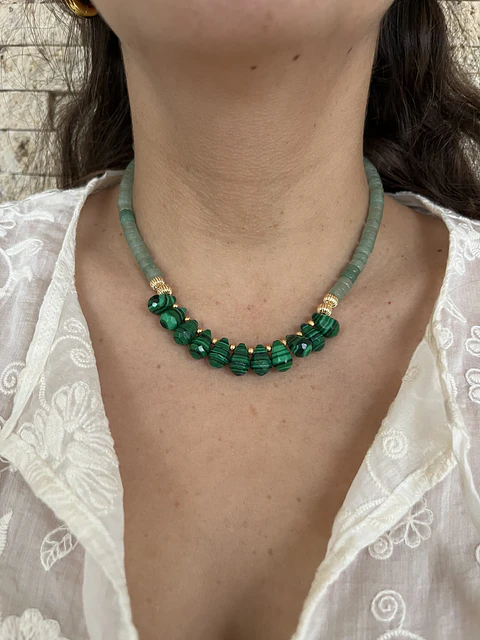 Collar piedra y gota de piedra 