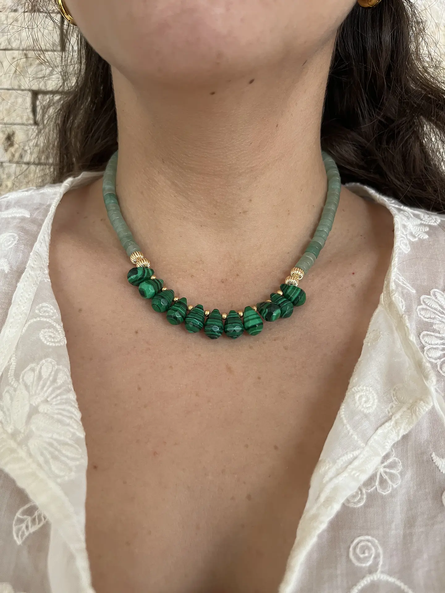 Collar piedra y gota de piedra  2