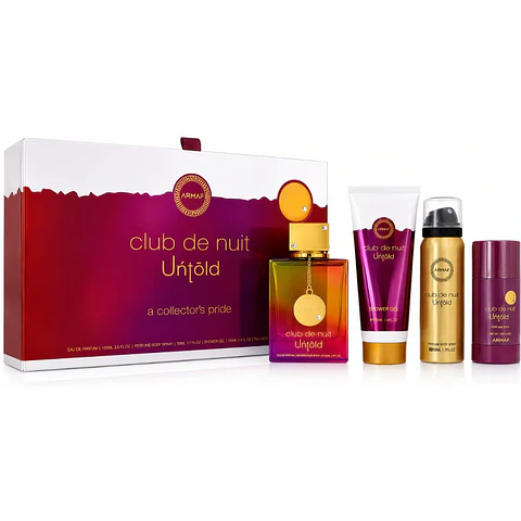 SET ARMAF CLUB DE NUIT UNTOLD BL/BS/105ML EDP/75G 4PC