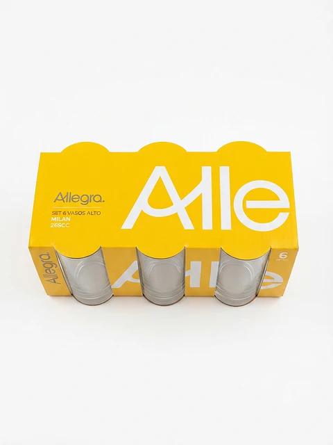 Set 6 vasos alto - Alegra