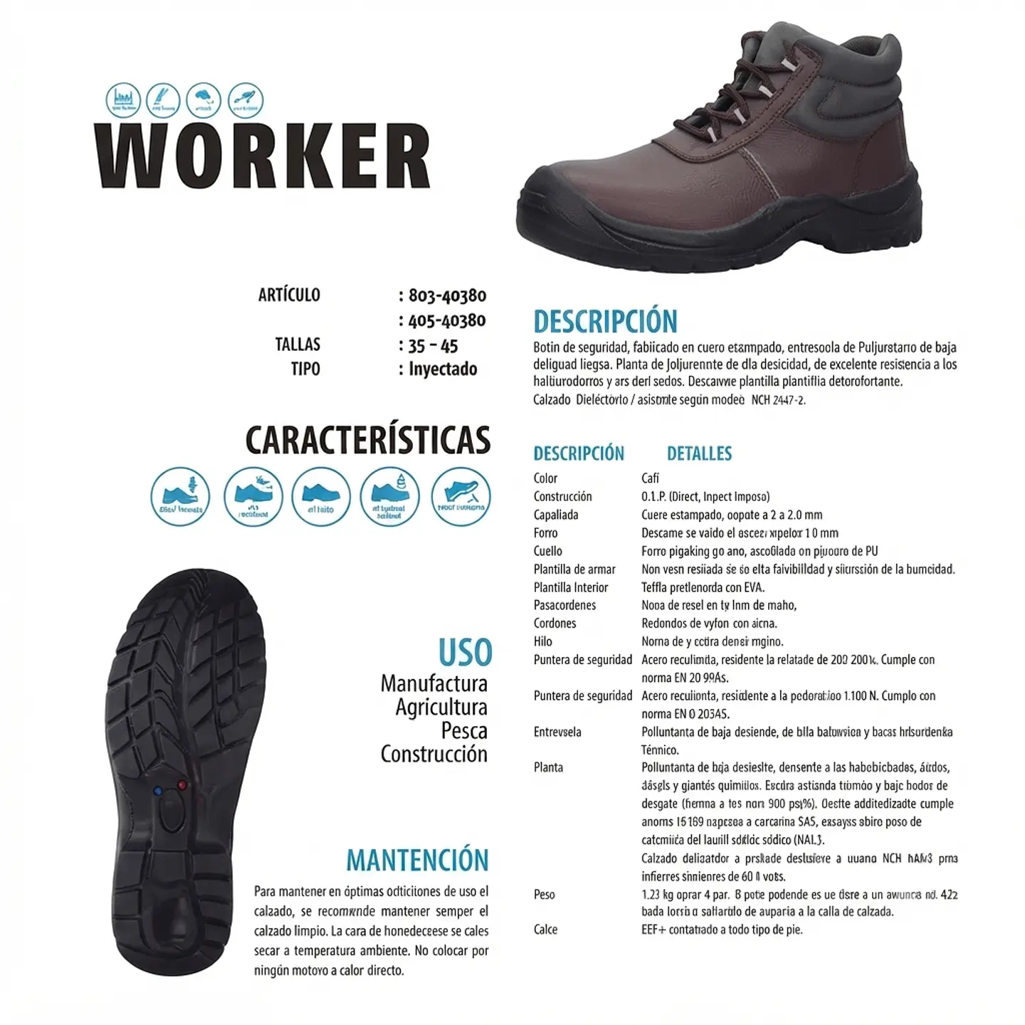 Botín de seguridad Bata - Worker 3