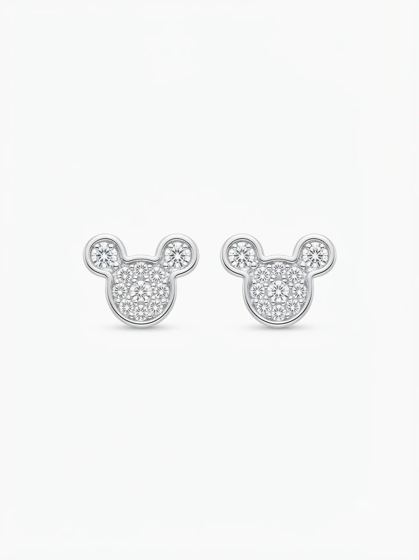 Mickey plateados - Swarovski Element  1
