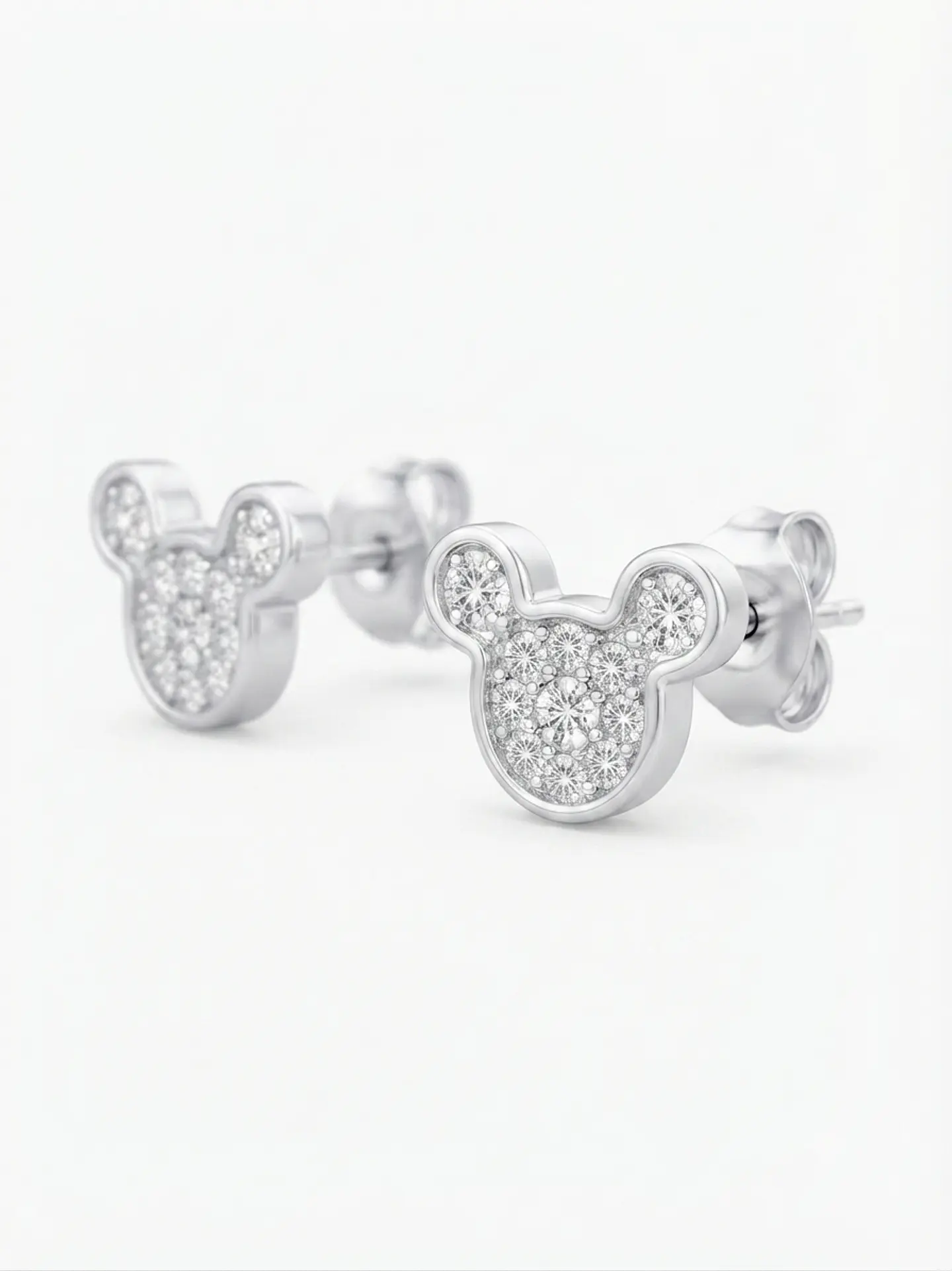 Mickey plateados - Swarovski Element  2