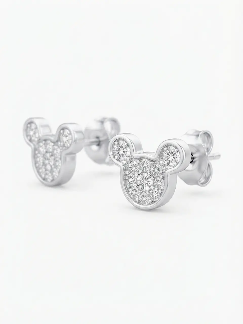 Mickey plateados - Swarovski Element  2