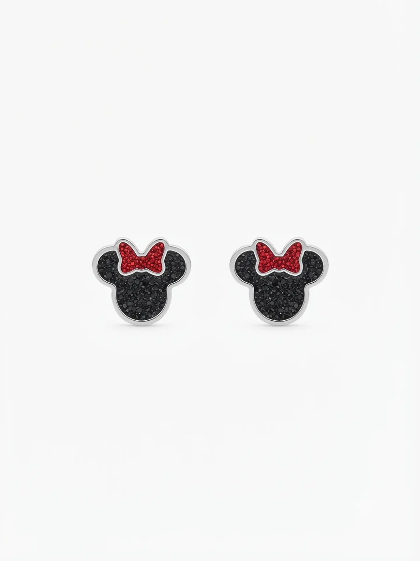 Aros Minnie plateados - Swarovski Element 1