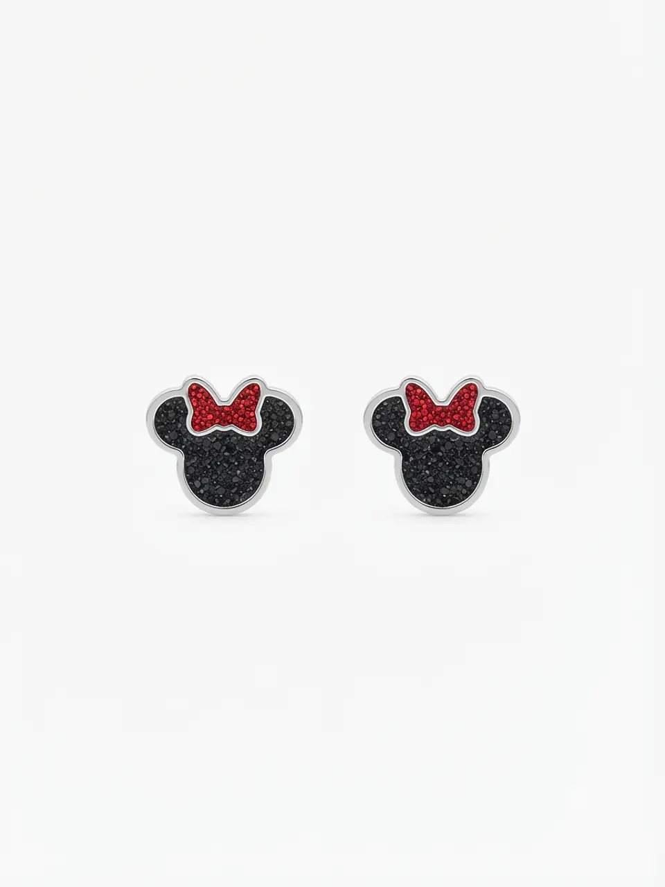 Aros Minnie plateados - Swarovski Element 1