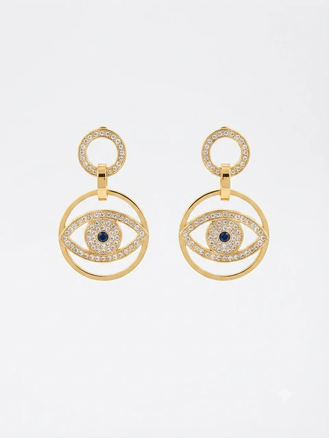 Aros colgantes Evil Eyes - Element Swarovski 