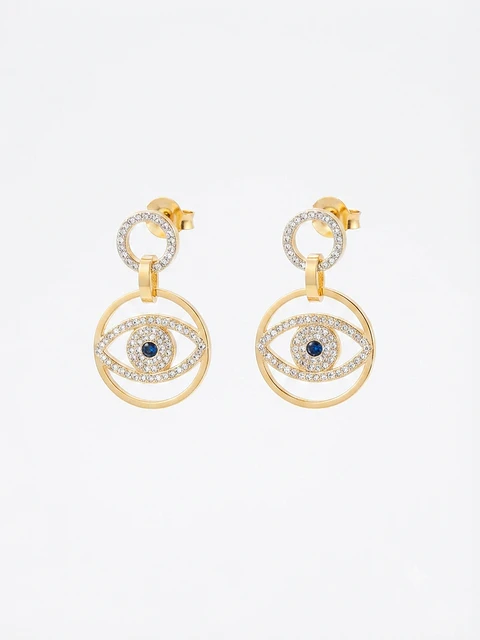 Aros colgantes Evil Eyes - Element Swarovski 