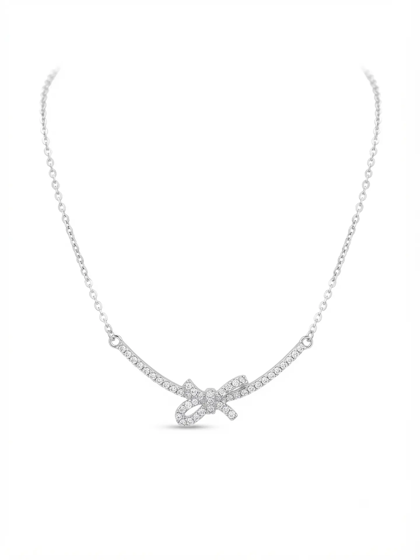 Collar Ribbon Silver - Element Swarovski  1