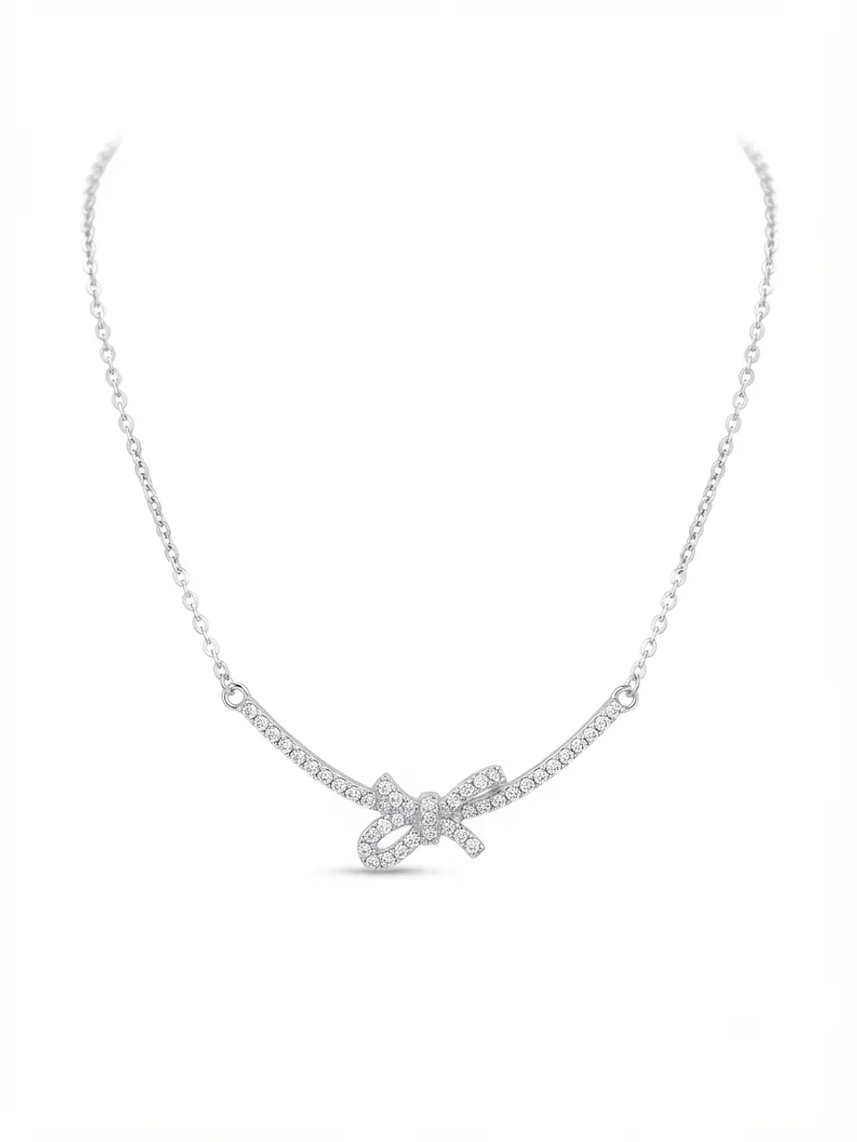 Collar Ribbon Silver - Element Swarovski  1
