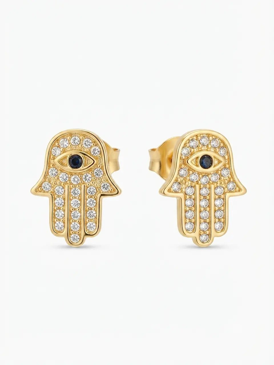 Aretes / Broqueles Hamsa con Circonias 1