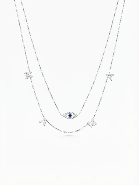 Colgante “MAMÁ” Evil Eyes - Element Swarovski 
