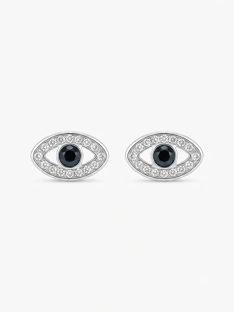 ojo turco Aros de acero y cristal Element Swarovski 