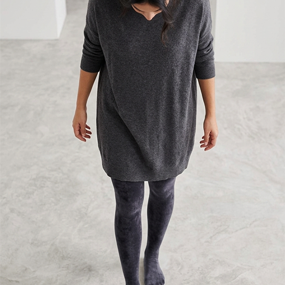 Panty Negra Polar Elasticada Mujer  3