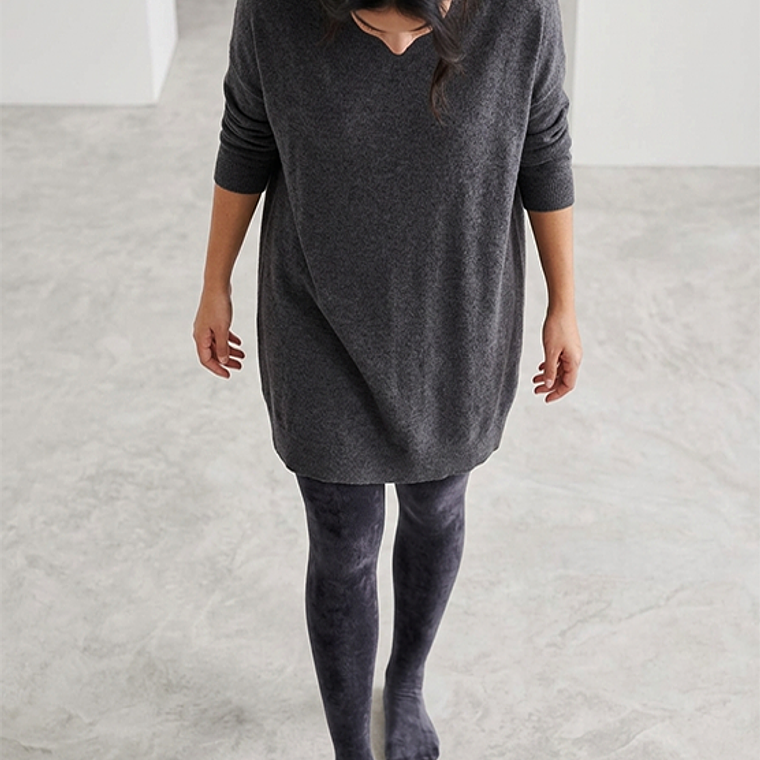 Panty Negra Polar Elasticada Mujer  3