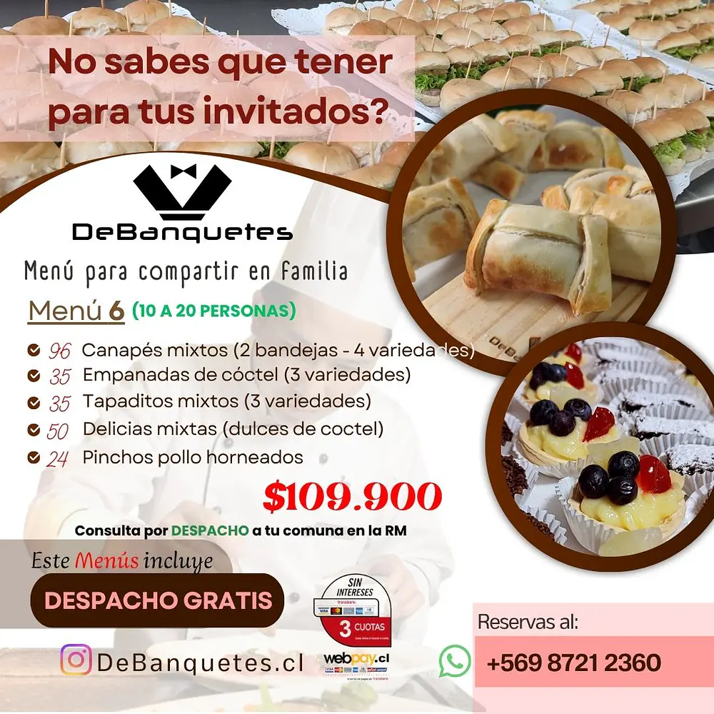 Menu N6 (Para 10 a 20 personas)