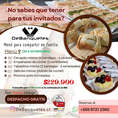 Menu N9 (20 a 40 personas) 