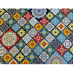 MANTEL DE TELA - MOSAICO COLORES