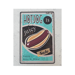 letrero latón - hot dog