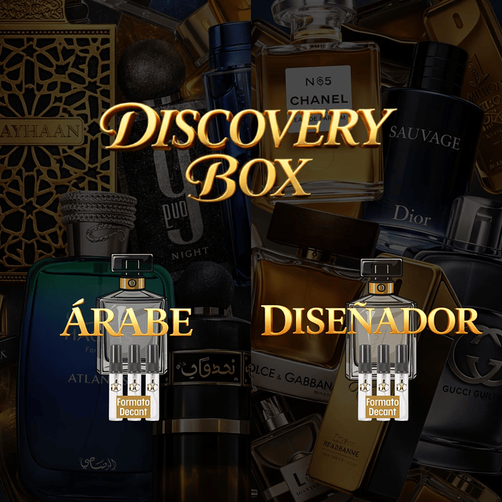 Discovery Box Sorpresa – Árabe o Diseñador | Formato Decant 3 y 5 ml 1